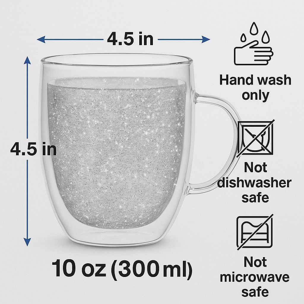 Double wall glass glliter